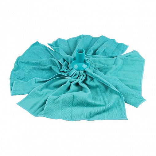 Насадка к швабре Рыжий кот Mop, микрофибра, 13,5 x 10 x 33 см, бирюзовая фото