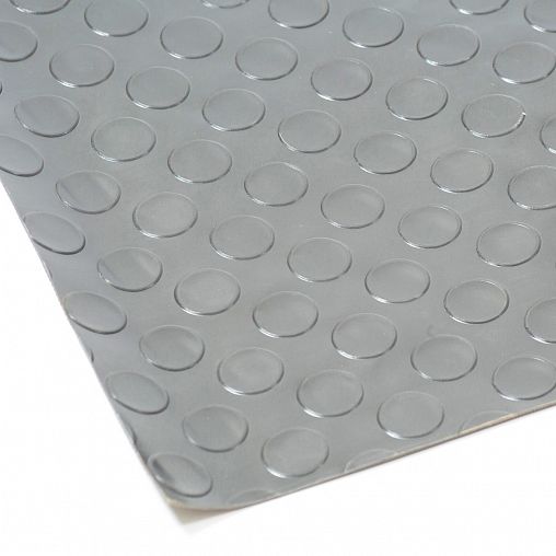 Коврик-дорожка SunStep Пятачки, ПВХ, 0,9 x 12 м, серый фото