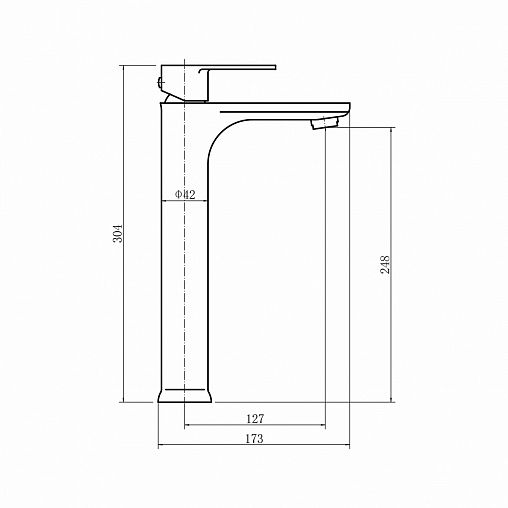 Смеситель для раковины с коротким изливом Fashun A51219-17, графит фото