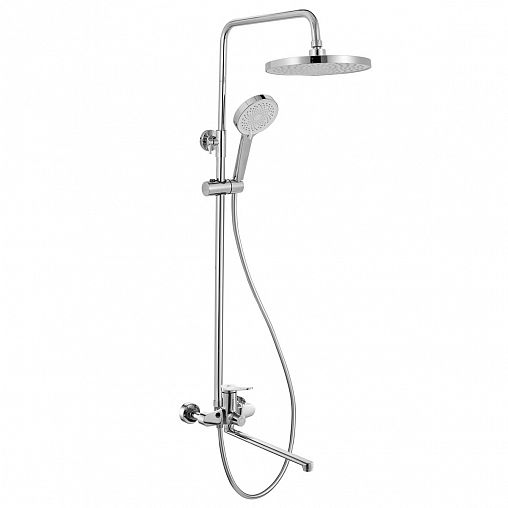 Душевая система с тропическим душем Fashun A2487, со смесителем, хром фото