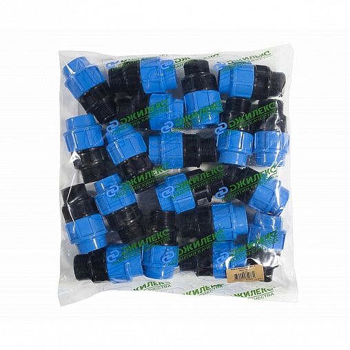 Муфта комбинированная полипропиленовая Джилекс, с наружной резьбой, 32 x 1 1/4" П фото