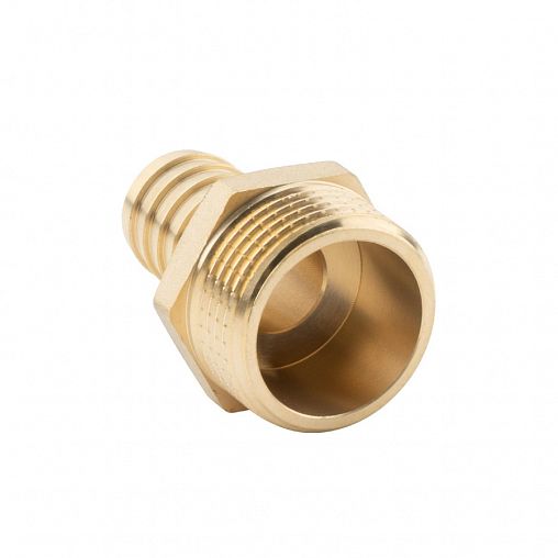 Штуцер латунный для шланга Alato с наружной резьбой 1", 20 мм фото