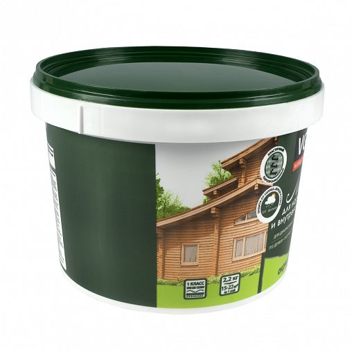 Лак акриловый для наружных и внутренних работ VGT, матовый, 2,2 кг фото