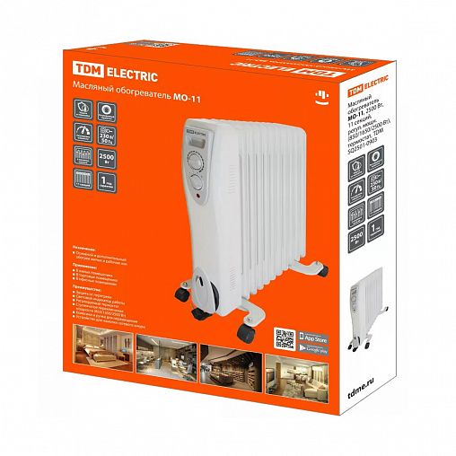 Масляный обогреватель Tdm Electric МО-11, 11 секций, 2500 Вт фото
