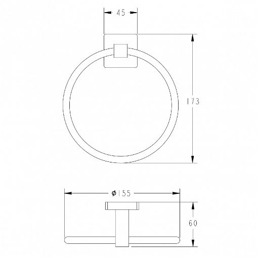 Полотенцедержатель Fashun A2604, хром фото