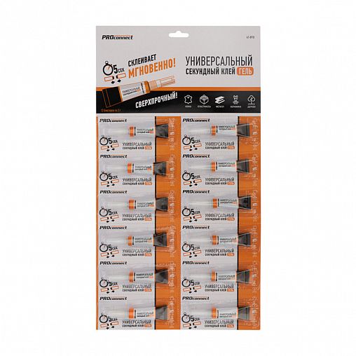 Клей секундный универсальный PROconnect, гель, 3 г фото