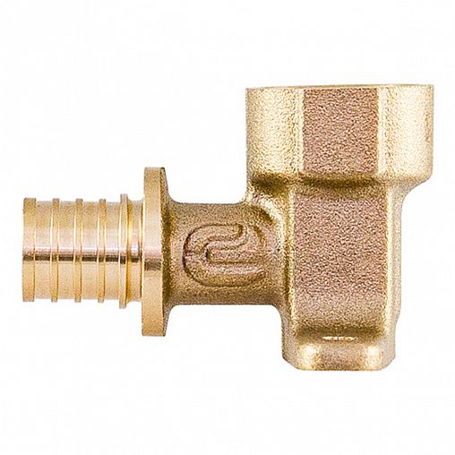 Уголок аксиальный ONDO, с креплением, латунный, внутренняя резьба, 16 x 1/2" фото