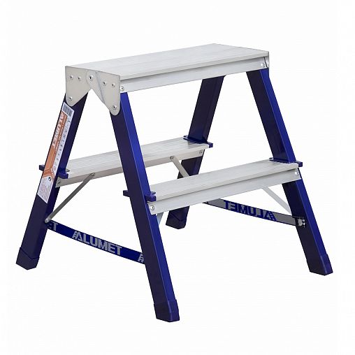 Стремянка двухсторонняя Alumet MD8202, стальная, 2 x 2 ступени, 0,45 м фото