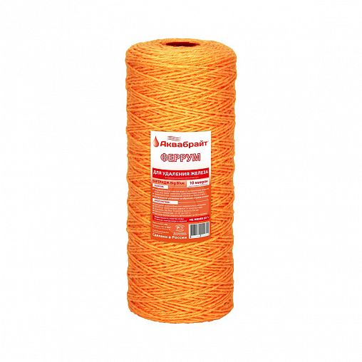 Веревочный картридж для обезжелезивания Аквабрайт Феррум-10ББ, 10 Big Blue фото
