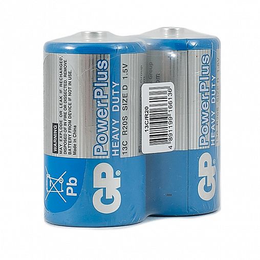 Батарейка GP Powerplus 13CEBRA-2S2, тип D, 2 шт фото