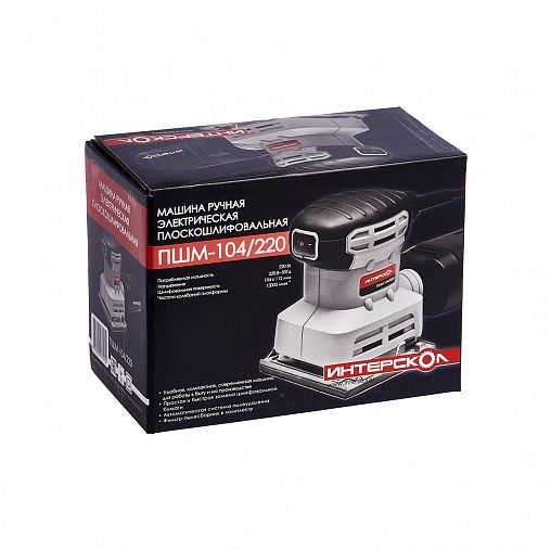 Плоскошлифовальная машина Интерскол ПШМ-104/220 (1040800100), 220 Вт, 105 x 114 мм фото