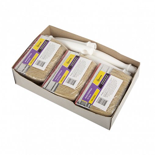 Макловица Krafor, натуральная щетина, пластиковая ручка, 30 x 120 мм фото