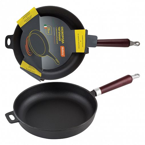 Сковорода чугунная Mallony, 28 см фото