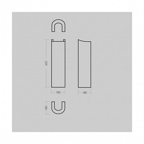 Пьедестал для раковины Sanita Luxe Best, 18,5 x 18 x 65,5 см, белый фото