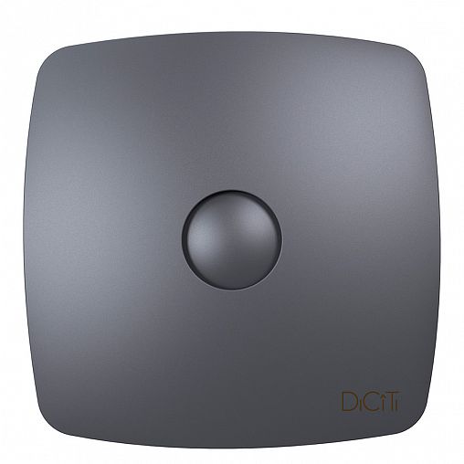 Вентилятор осевой вытяжной DiCiTi Rio 4C Dark gray metal D100, с обратным клапаном фото