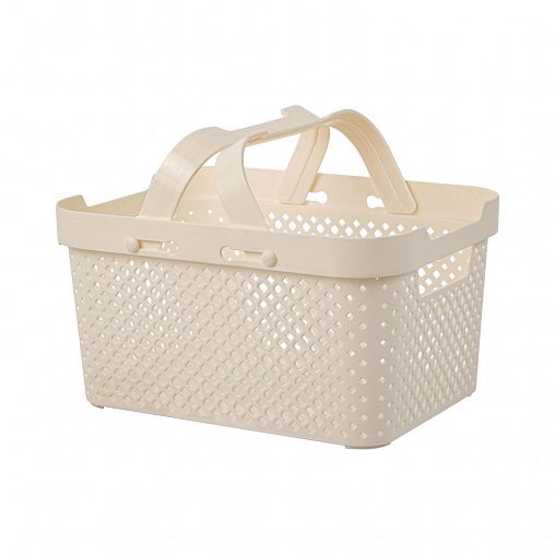 Корзина Plast Team Stockholm, с ручками, 26 х 19,2 х 13,7 см, молочный туман фото