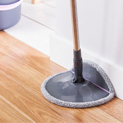 Комплект Моп York Roll&Up, вращающийся отжим, швабра круглая фото