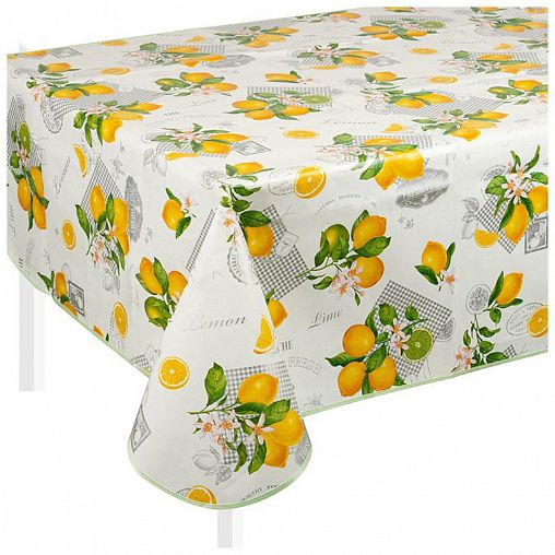 Скатерть Рыжий кот Мажор Лимоны, ПВХ, 135 x 110 см фото Скатерть Рыжий кот Мажор Лимоны, ПВХ, 135 x 110 см фото