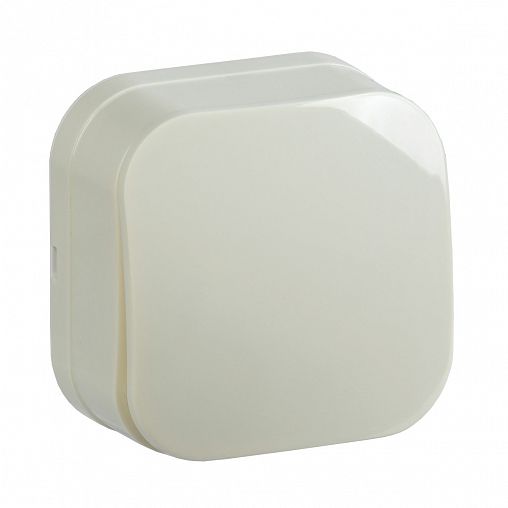 Выключатель одноклавишный накладной IEK Glory ВС20-1-0-ХК, 10 А, кремовый фото