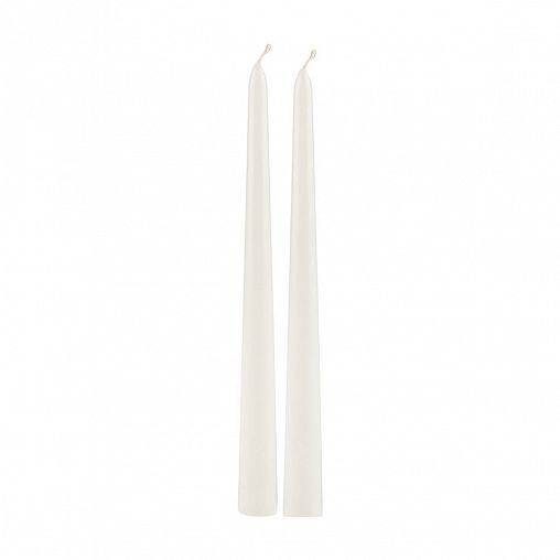 Свечи столовые Волшебная страна, античные, 2 шт, белые фото