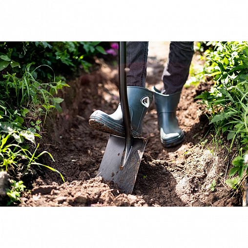 Лопата штыковая Plantic by Fiskars Terra, с черенком и ручкой, 1120 мм фото