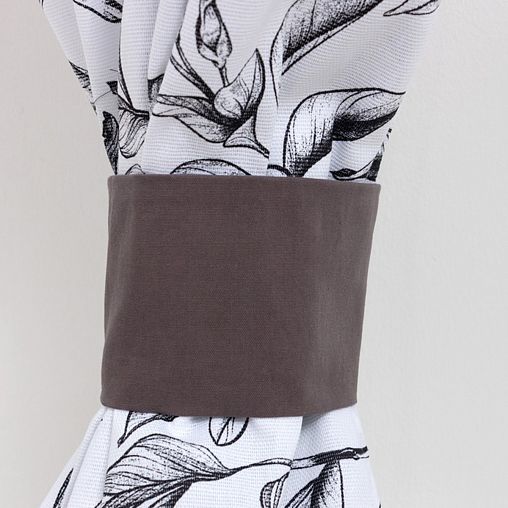 Шторы для кухни Доляна Plant leaves, с подхватами, 146 x 180 см, 2 шт фото