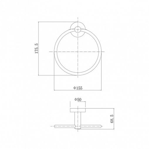 Полотенцедержатель Fashun A51504, сатин фото