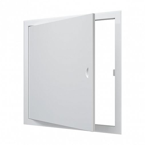 Люк-дверца ревизионная Evecs ЛТ5050М, 560 x 560 мм, с фланцем 500 x 500 мм и ручкой, белая фото