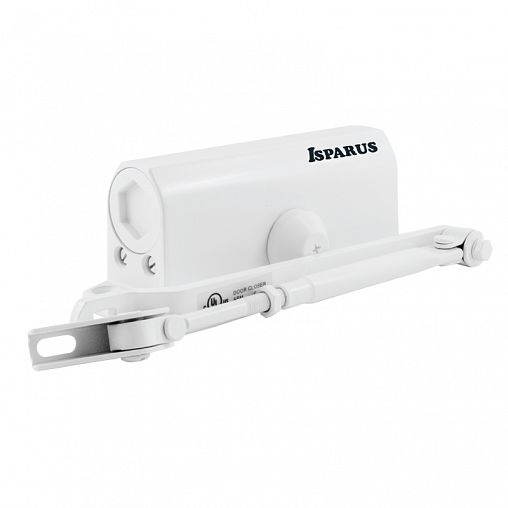Доводчик дверной Нора-М ISPARUS 430 для дверей 50-110 кг, белый фото