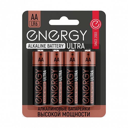 Батарейка Energy Ultra LR6/4B, типоразмер АА, 4 шт цена - купить в ...