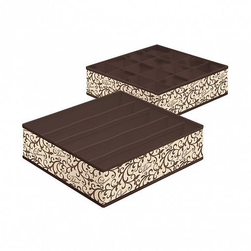 Органайзер для белья Valiant Classic, 32 x 32 x 10 см, набор 2 шт фото