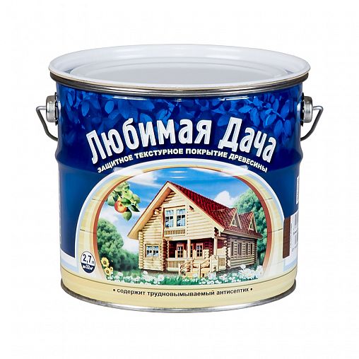 Защитно-декоративное покрытие для дерева Любимая дача, полуматовое, 2,7 л, калужница фото