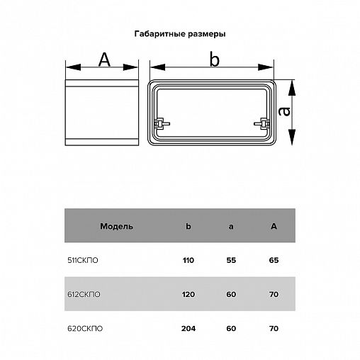 Соединитель плоских воздуховодов Era 612СКПО, с обратным клапаном, пластик, 60 x 120 мм фото