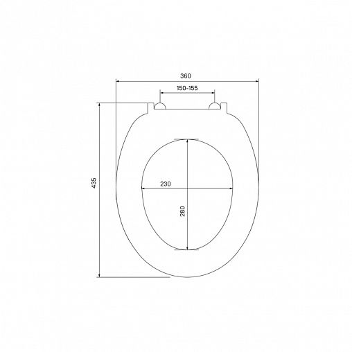 Сиденье для унитаза IDDIS ID 01 061.1 bel, 43,5 x 36 x 3,8 см, белое фото
