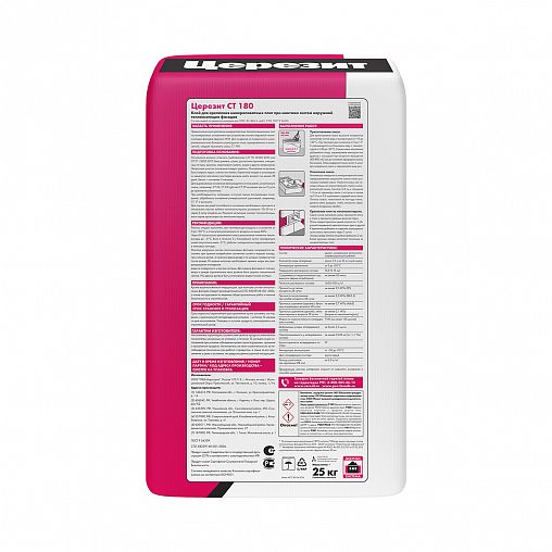 Клей для минераловатных плит Церезит (Ceresit) CT 180, 25 кг фото