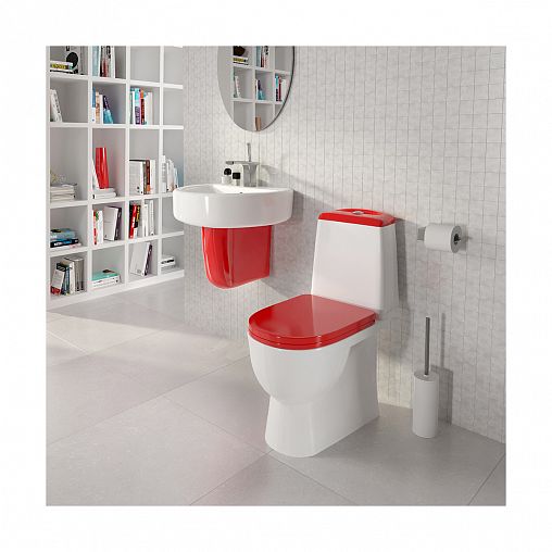 Раковина Sanita Luxe Best 55 ВКС, 55,5 x 44,5 x 17,5 см, белая фото