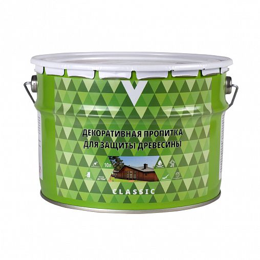 Декоративная пропитка для дерева V Classic, матовая, 10 л, орегон фото