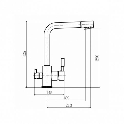 Смеситель для кухни Fashun A4352-20, с подключением к фильтру, песочный/хром фото