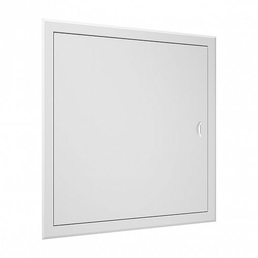 Люк-дверца ревизионная Evecs ЛТ5050М, 560 x 560 мм, с фланцем 500 x 500 мм и ручкой, белая фото