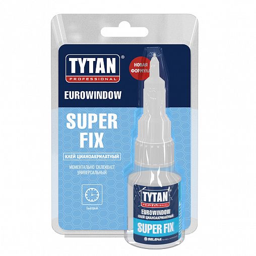 Клей цианоакрилатный Tytan Professional Eurowindow Super Fix 10750, 20 г фото