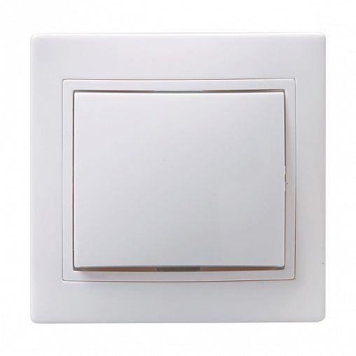 Выключатель одноклавишный встраиваемый IEK Кварта ВС10-1-0-КБ, 10 А, белый фото