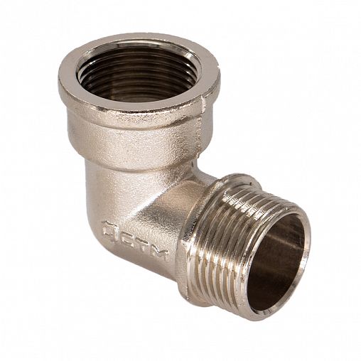 Уголок с ограничителем СТМ CRLFMS12, 1/2", внутренняя/наружная резьба, латунь фото