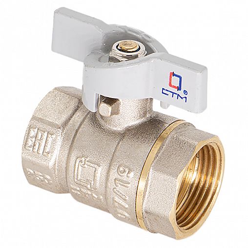 Кран шаровой латунный СТМ Стандарт, 3/4", внутренняя/внутренняя резьба, бабочка фото