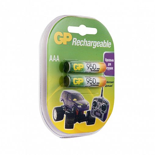 Аккумулятор GP Rechargeable 95AAAHC-2DECRC2, типоразмер ААА, 950 мАч, 1,2 В, 2 шт фото