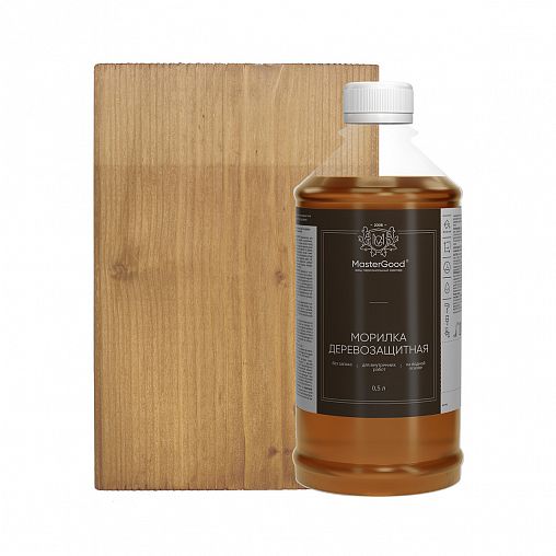 Морилка водная MasterGood, 0,5 л, орех фото