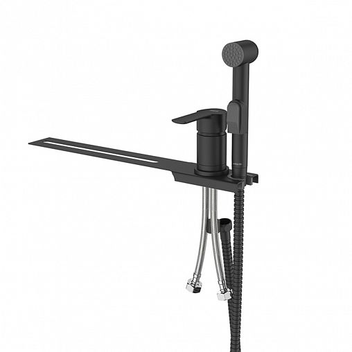 Гигиенический душ со смесителем Milardo Tidy, черный матовый фото