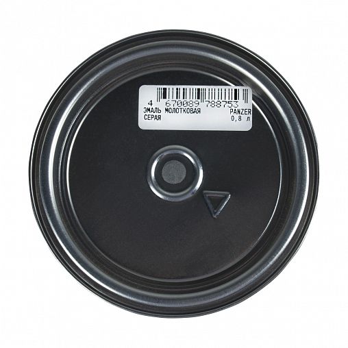 Эмаль универсальная Panzer, молотковая, 0,8 л, серая фото