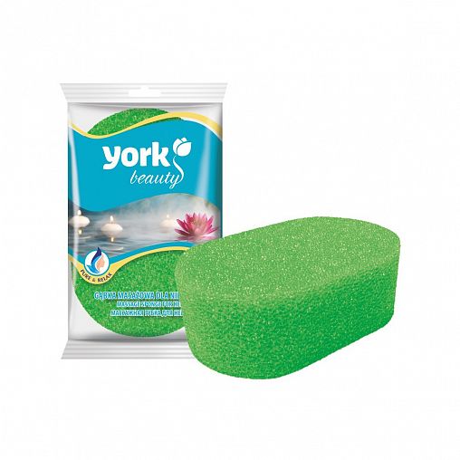 Губка для тела York Для нее, массажная, 14,5 x 9,5 x 5 см, микс фото