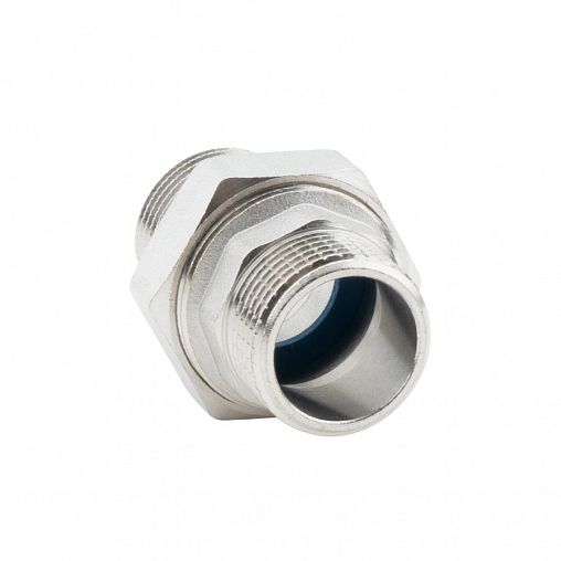 Муфта прямая (американка) латунная никелированная Alato, наружная-наружная резьба 1" фото