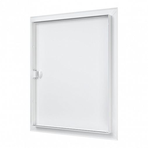 Люк-дверца ревизионная Evecs ЛТ4050М, 460 x 560 мм, с фланцем 400 x 500 мм и ручкой, белая фото